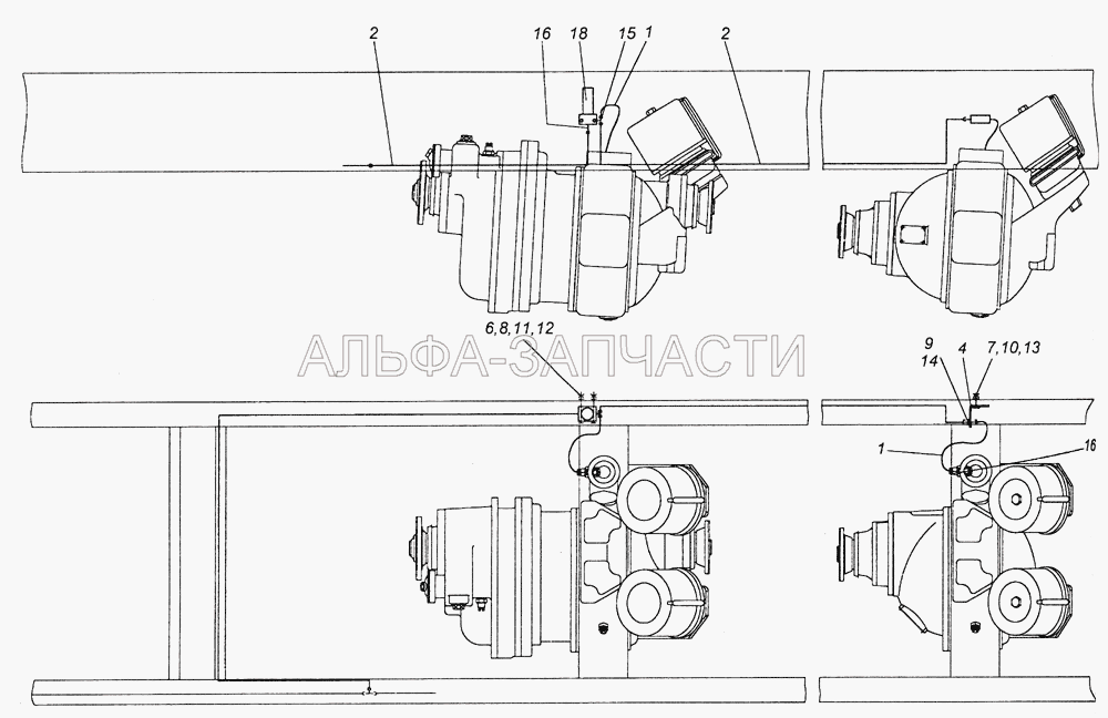 6520-2411020 Привод блокировки межколесных дифференциалов  